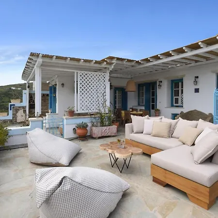 Great Tinos Villa Pano Spiti Sea View Triantaros فيلة *